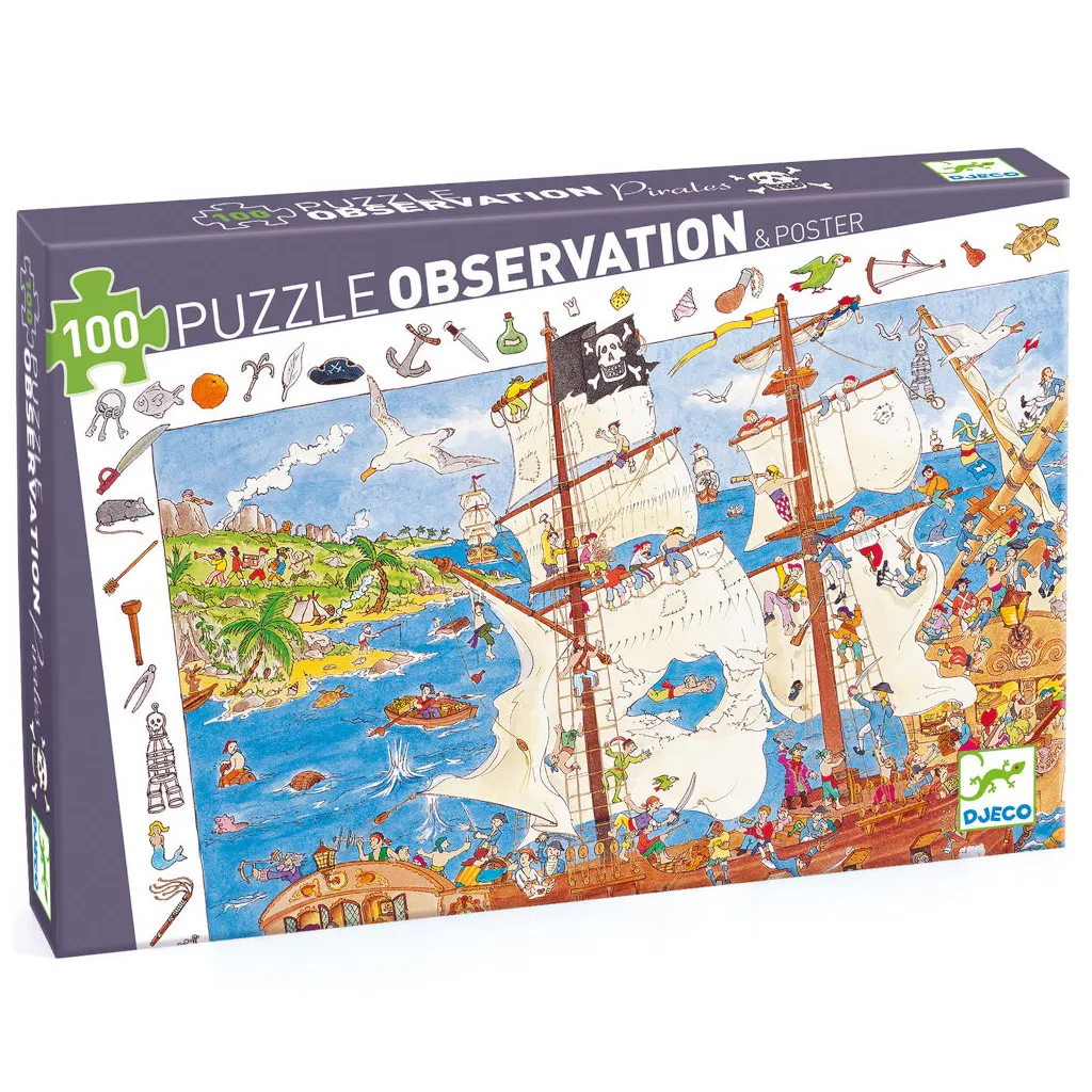 Puzzle Observation - Pirates - 100 Pièces