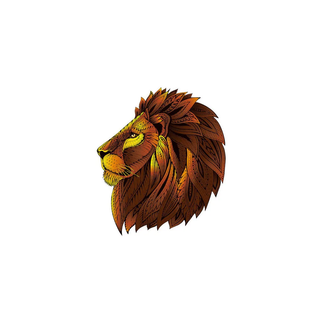 Rainbow Wooden - Puzzle en bois - Lion - 121 pièces