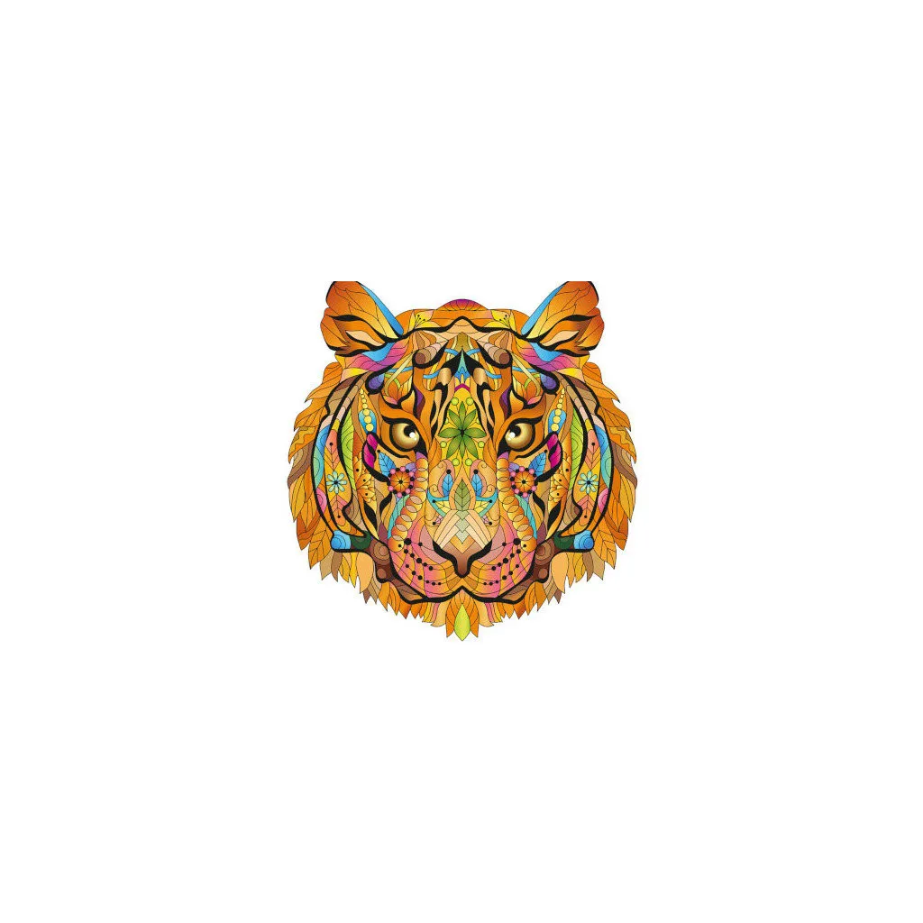 Rainbow Wooden - Puzzle en bois - Tigre - 139 pièces