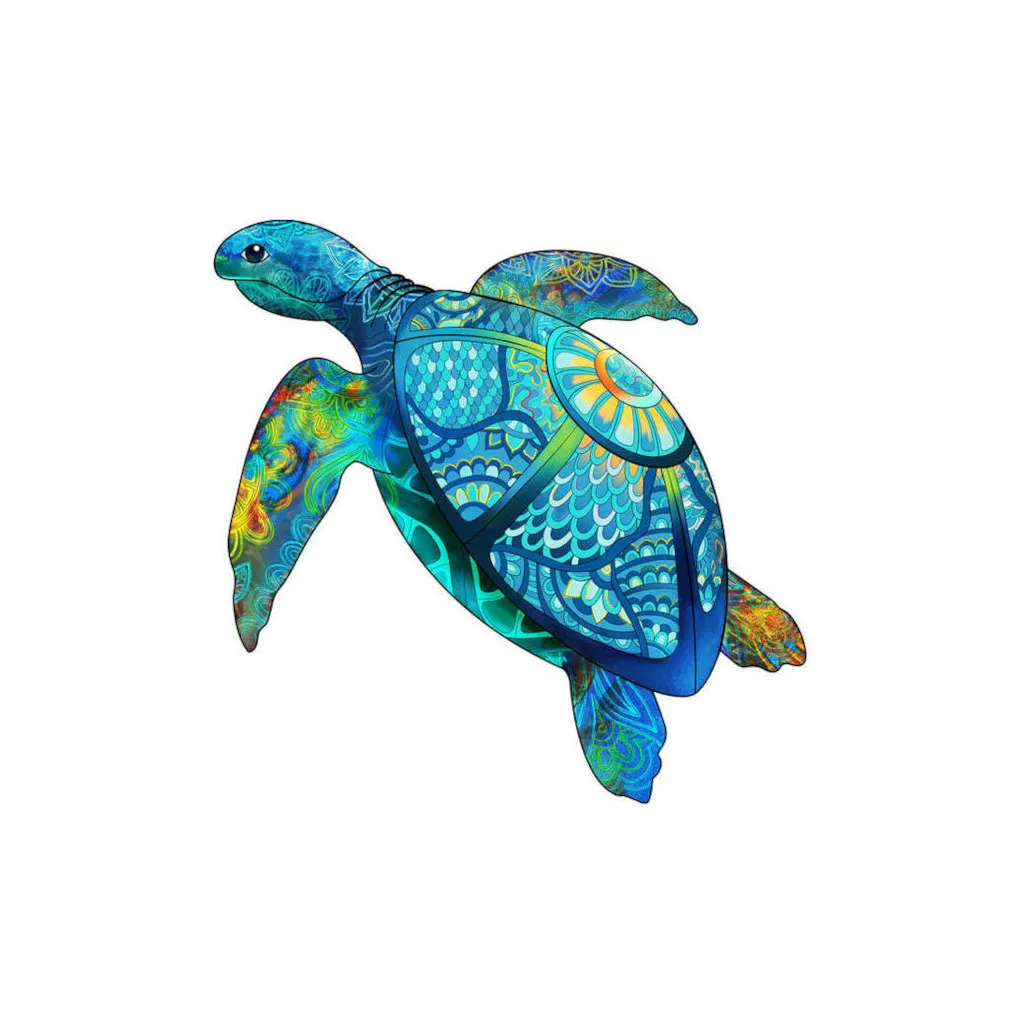 Rainbow Wooden - Puzzle en bois - Tortue - 125 pièces