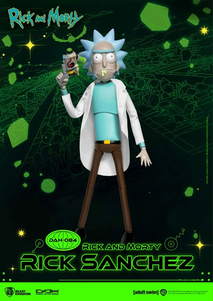 Rick and morty figurine dynamic action heroes 1/9 rick sanchez 23 cm