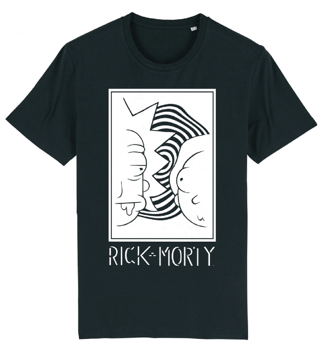 Rick et morty - rick et morty blanc et noir - t-shirt homme (s)