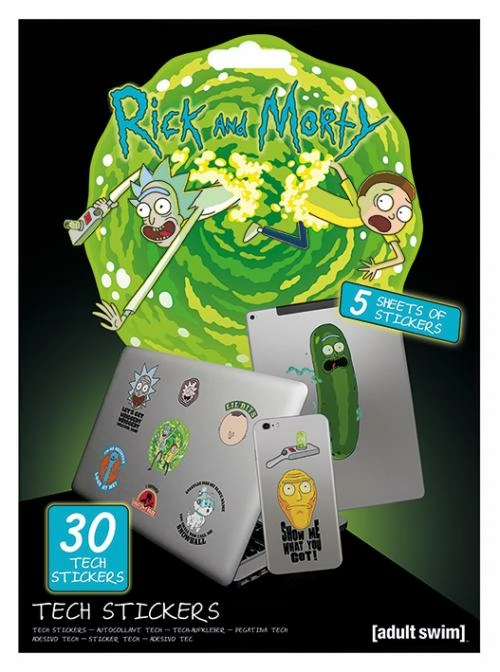Rick & morty - tech stickers pack - adventures