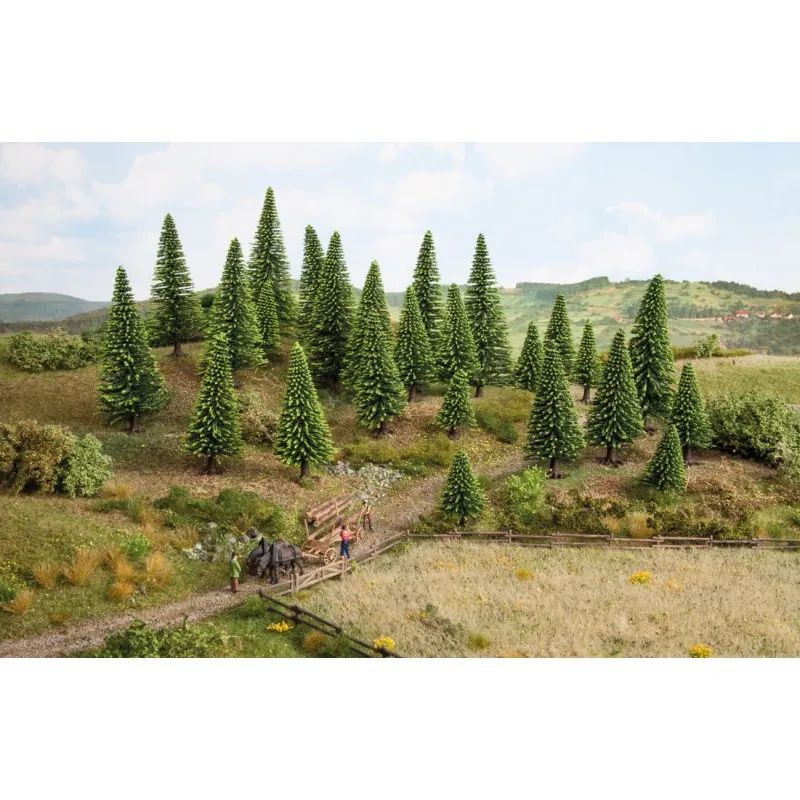 Sapins rouges artificiels, 25 arbres. NOCH 32825