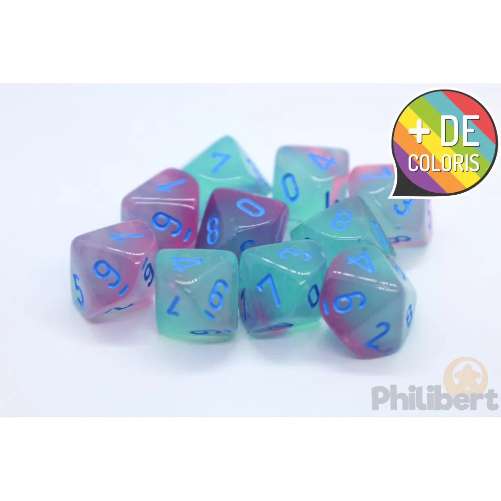 Set de 10 Dés 10 Faces Chessex : Gemini