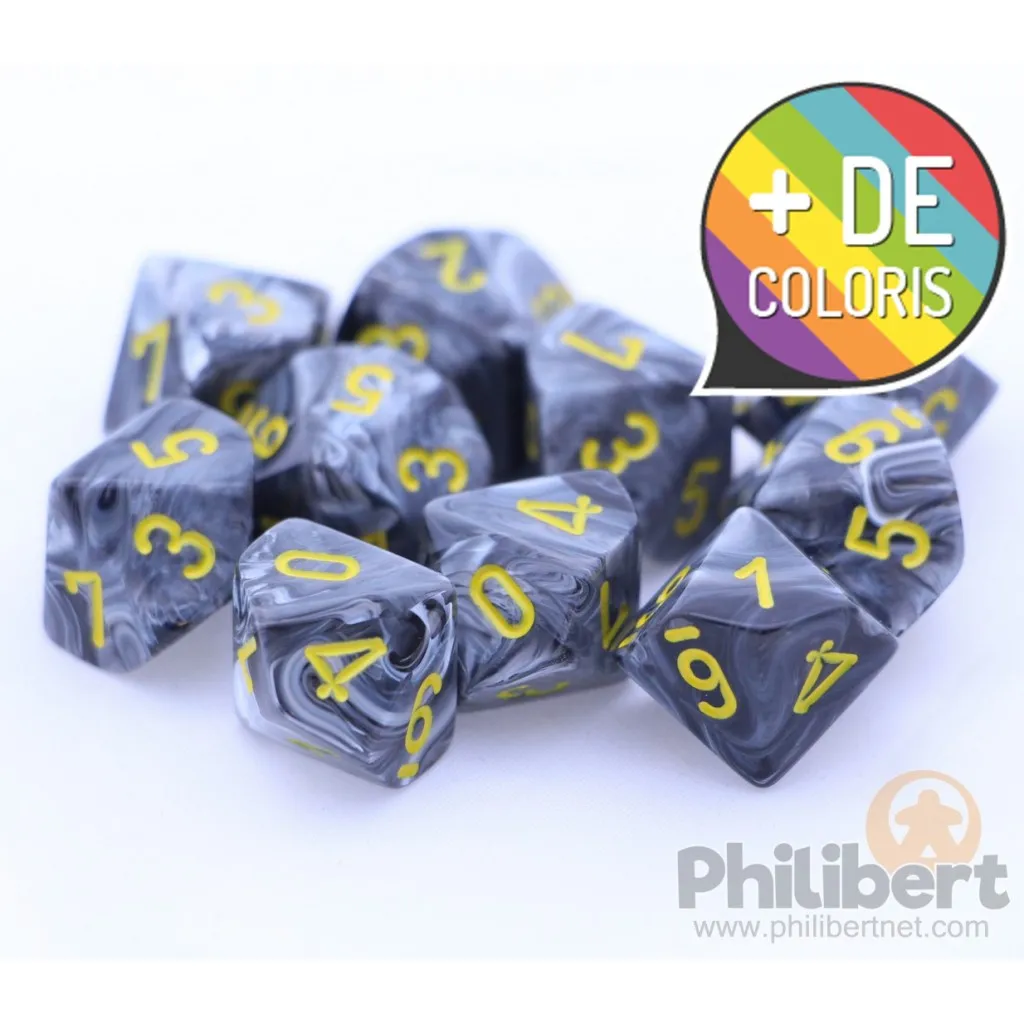 Set de 10 Dés 10 Faces Chessex : Vortex
