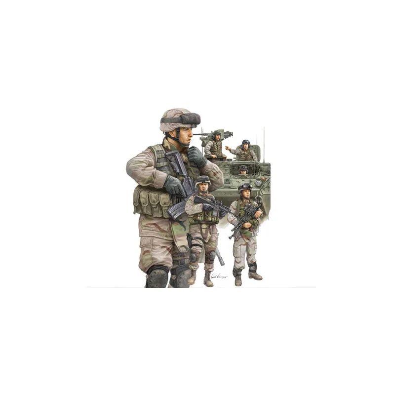 Soldats, tankistes et infanterie américains modernes. TRUMPETER 00424