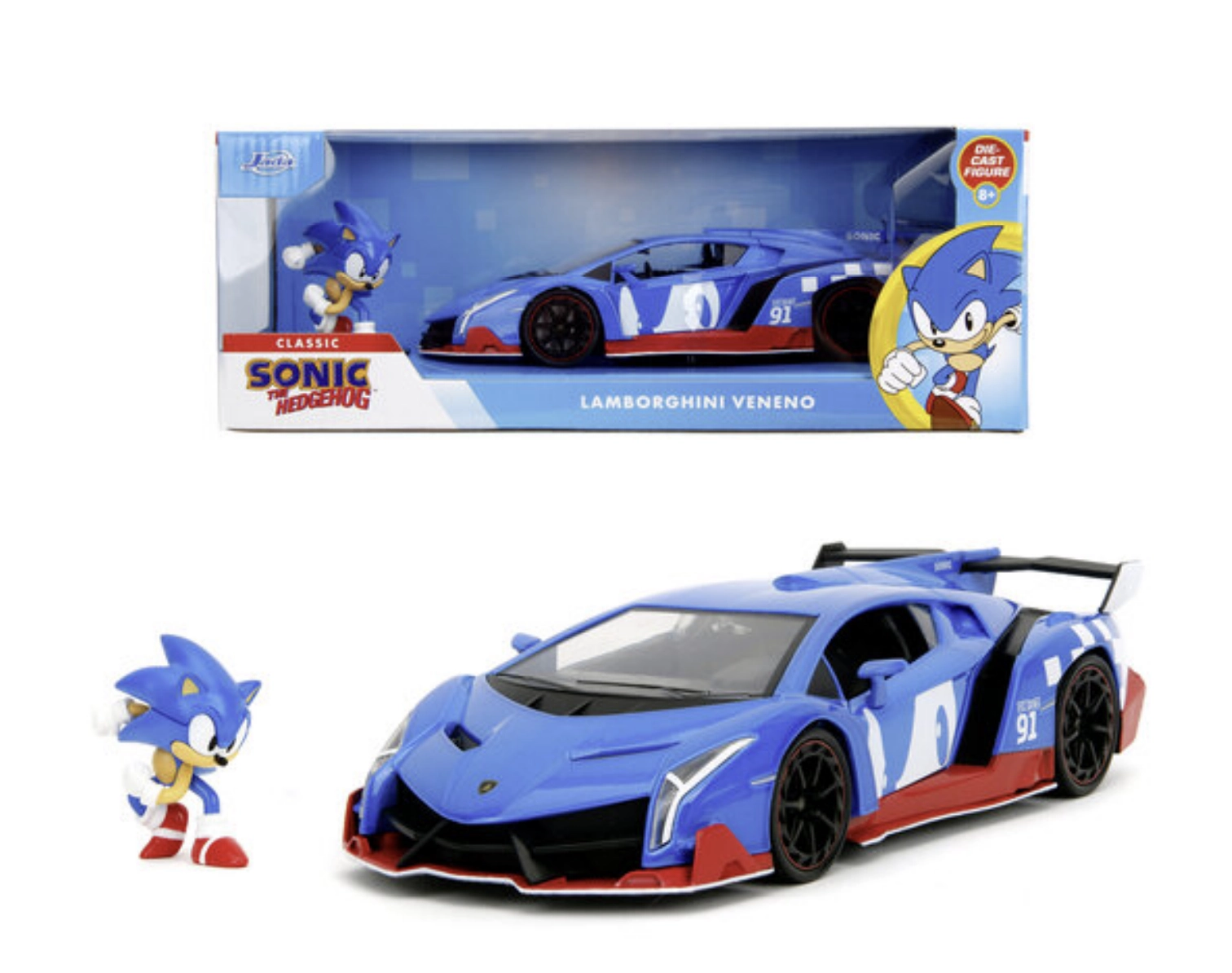 Sonic - sonic & lamborghini veneno - 1:24