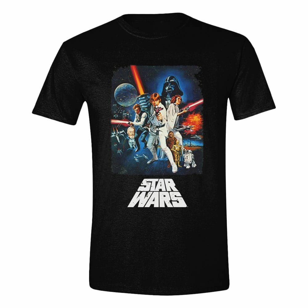 Star wars a new hope t-shirt retro poster (l)