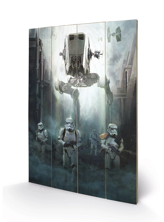 STAR WARS ROGUE ONE - Impression sur Bois 40X59 - Stormtrooper Patrol