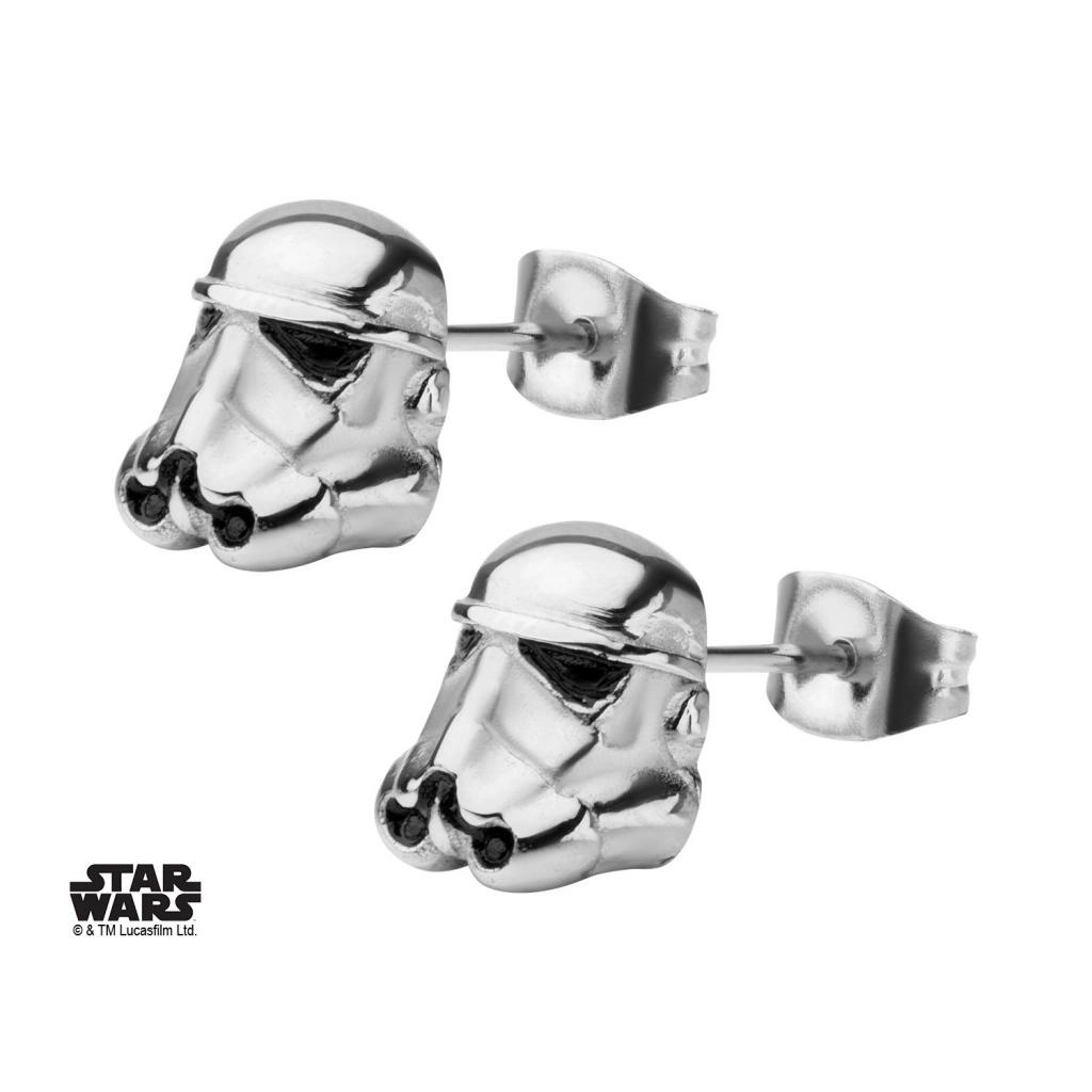 Star wars - stainless steel 3d stormtrooper stud earrings