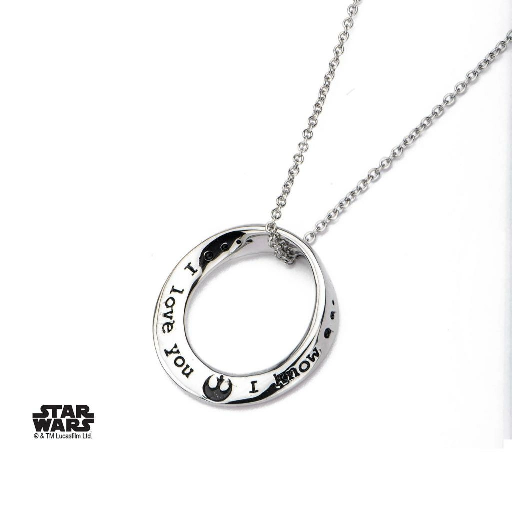 Star wars - stainless steel i know i love you mobius necklace pendant