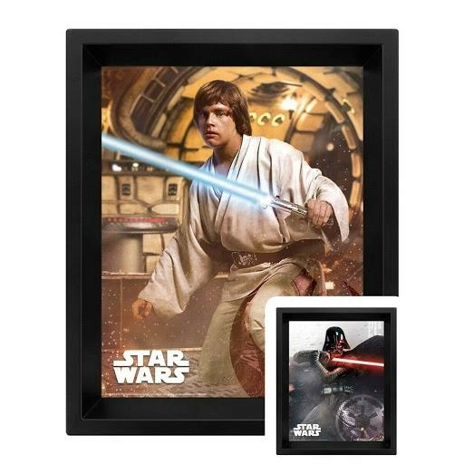 Star wars - vador vs skywalker affiche lenticulaire 3d 28,7 x 23,5cm