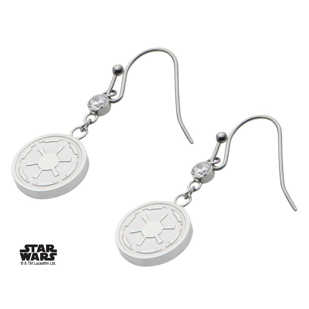 Star wars - women's stainless steel empire symbol hook dangle earrings