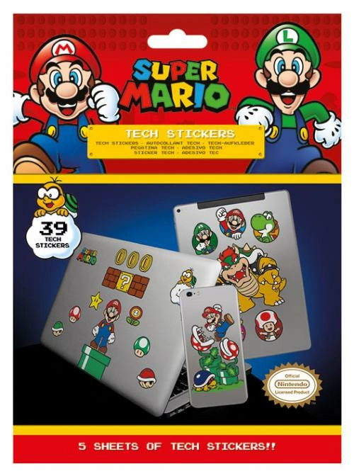 Super mario - tech stickers pack - mushroom kingdom