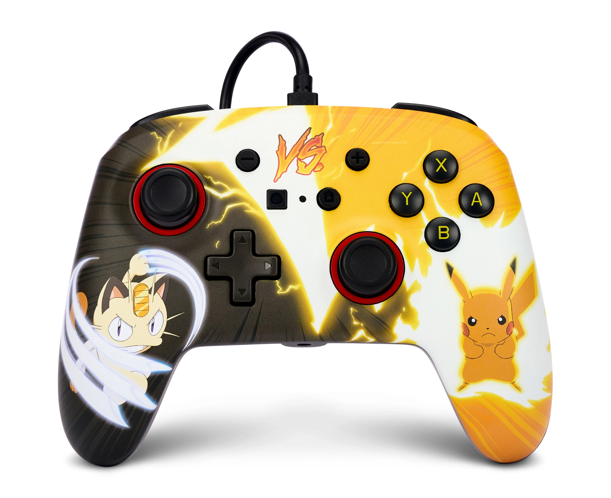 Switch- manette filaire - pokémon - pikachu vs. meowth