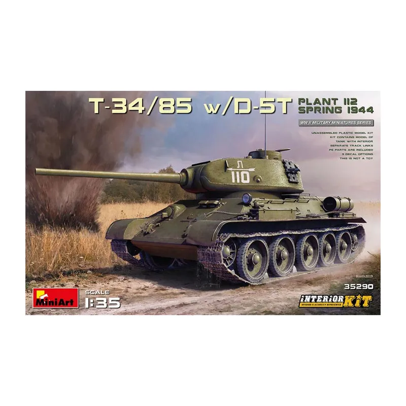 T-34-85 avec D-5T 112. MINIART 35290