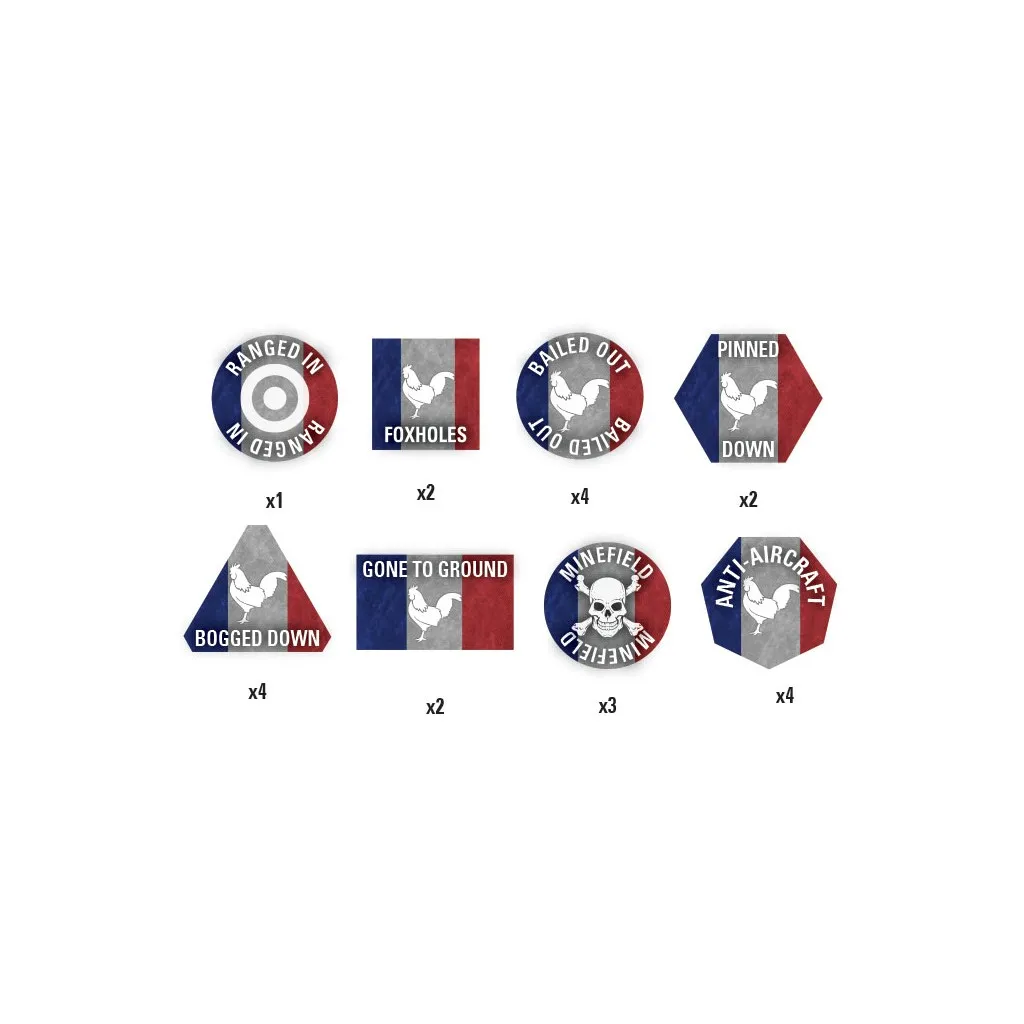 Team Yankee - French Token Set