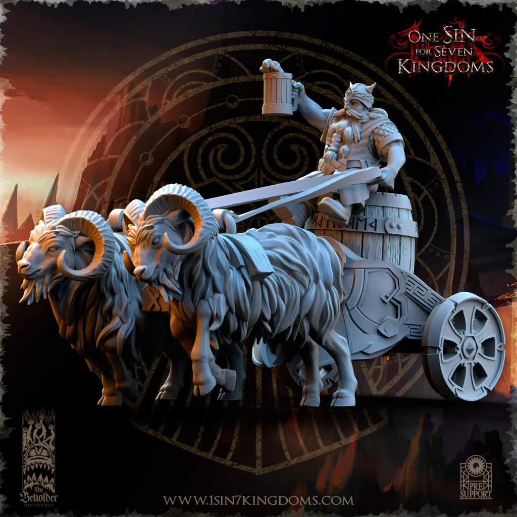 The Beholder Miniatures - Nains - Chariot de Festin