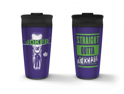 The joker - metal travel mug 450 ml - straight outta arkham