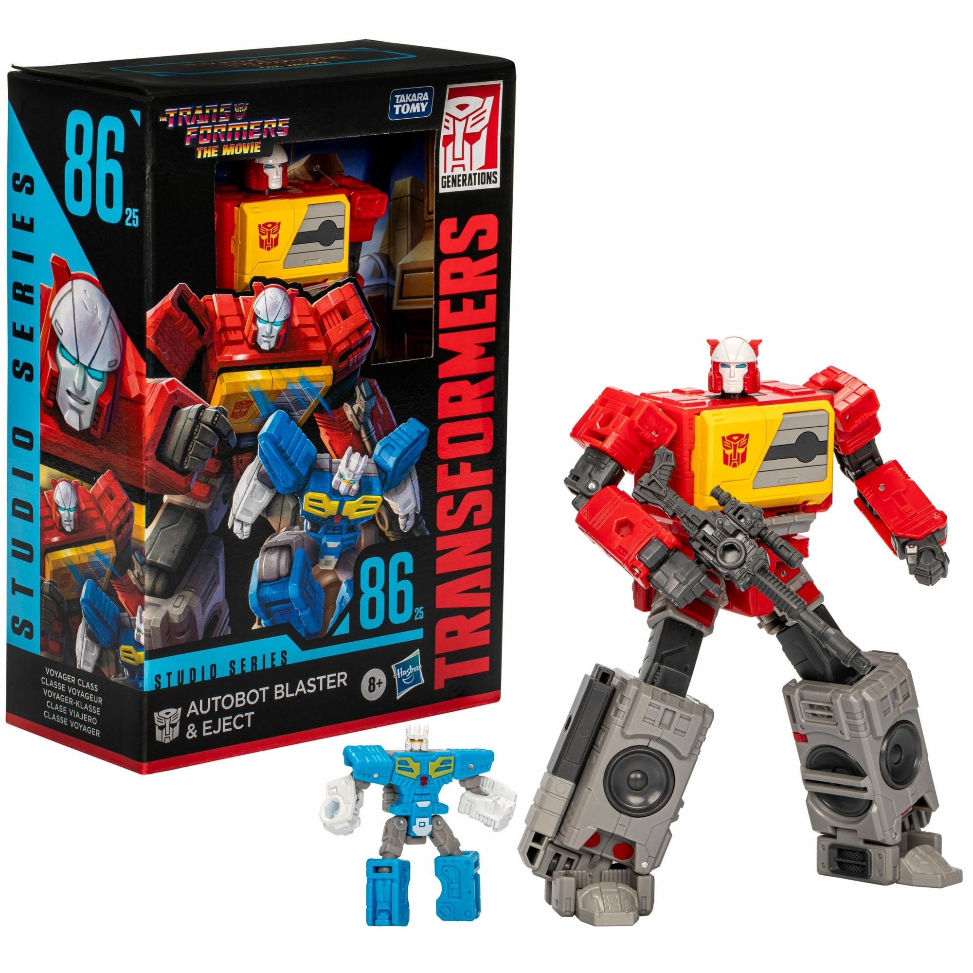 The transformers: the movie generations studio series voyager class figurine autobot blaster & eject 16 cm