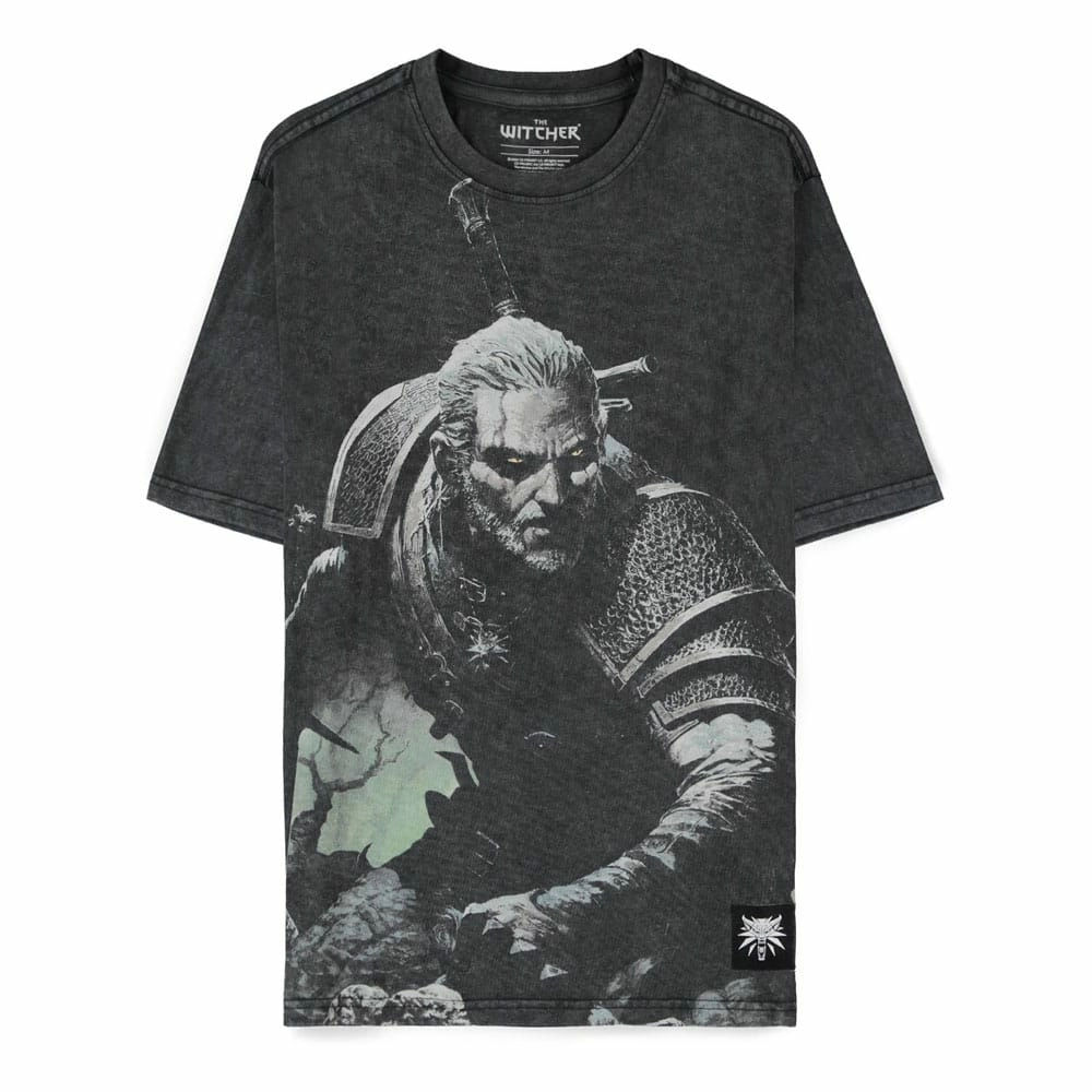 The witcher wild hunt t-shirt geralt washed (m)