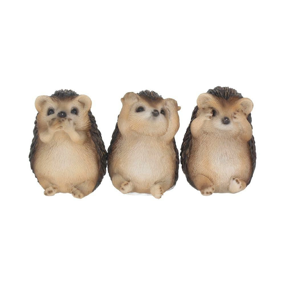 Three wise hedgehogs 8.5cm