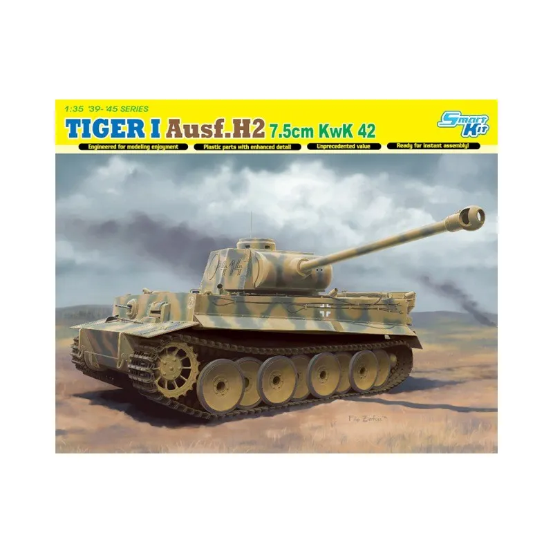 Tiger I Ausf. H2 7,5 cm KwK42. DRAGON 6683