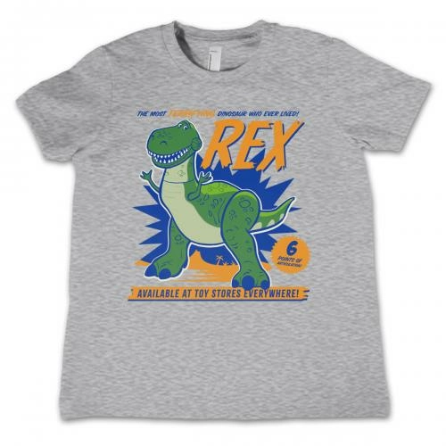 Toy story - t-shirt kids rex the dinosaur (8 ans) - gris