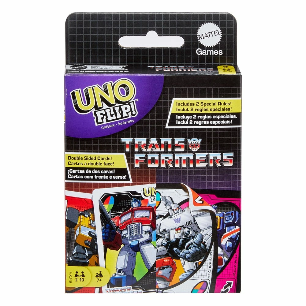 Transformers jeu de cartes uno flip!