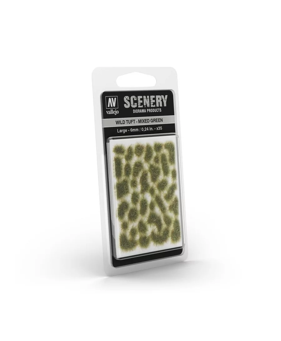 Vallejo Scenery Fantasy : SC416 – Assortiment vert – 6mm