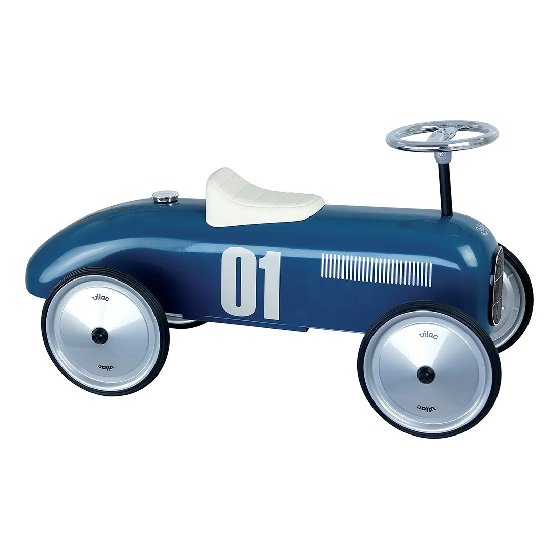 Porteur voiture vintage bleu pétrole - Liv gratuite - Vilac