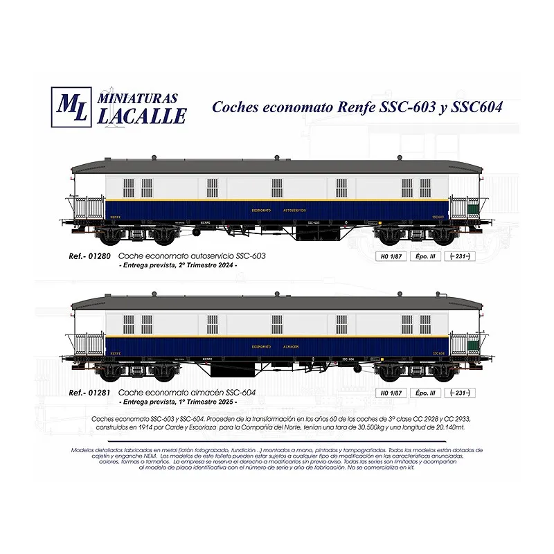 Wagon d’entrepôt SSC-604, RENFE. MINIATURAS LACALLE 01281