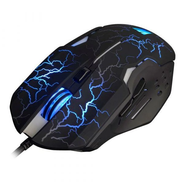 Wasdkeys - m200 - souris de jeu laser  filaire rgb noire